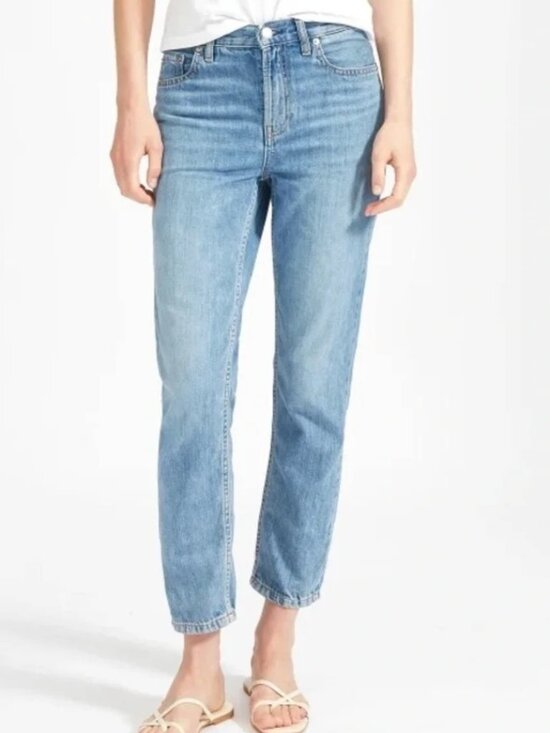 Everlane Denim - EVERLANE Light Blue Straight‎ Leg Jeans Women's Size 26 Regular Organic Cotton